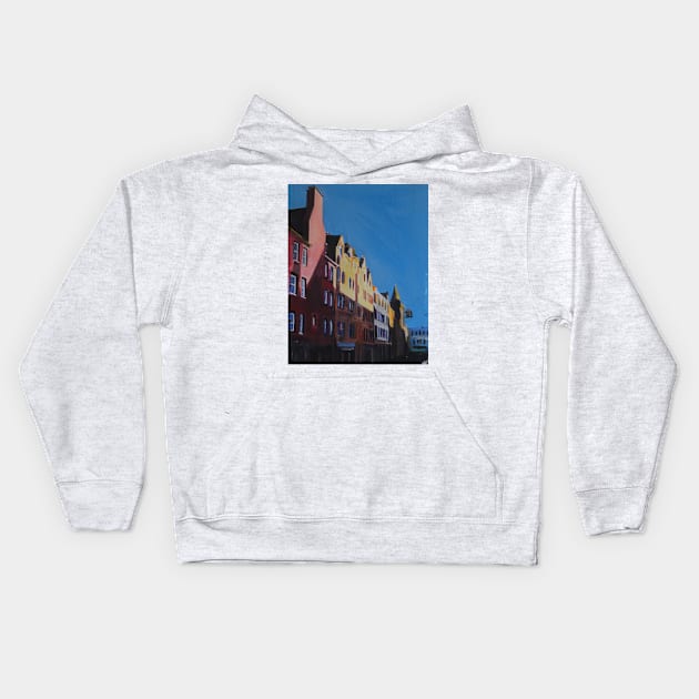 Edinburgh, The Foot Of The Royal Mile Kids Hoodie by golan22may